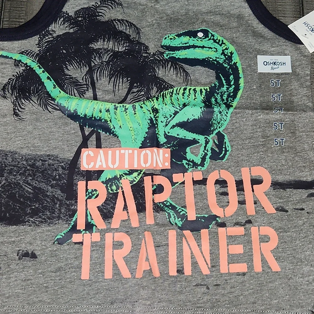 NWT OshKosh B'gosh Gray Raptor Trainer Tank Top